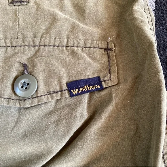 WearFirst Men's Olive Stone Convertible Zip Off Cargo Pants Shorts Size 34x30 - Picture 5 of 12